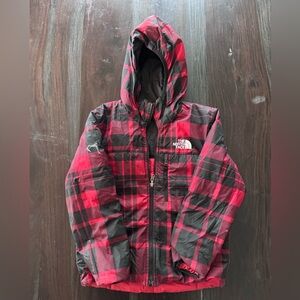 The North Face Red and Black Checkered Jacket